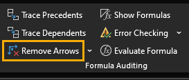 Remove arrows
