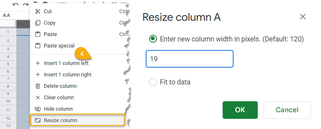 Resize Colums