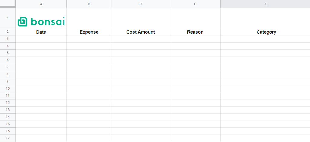 Self-employment Ledger Template