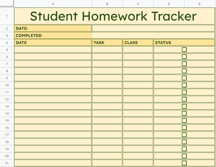 Student Homework