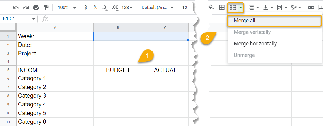 The Merge Cells Option