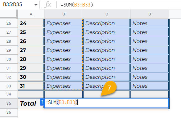 The SUM Function