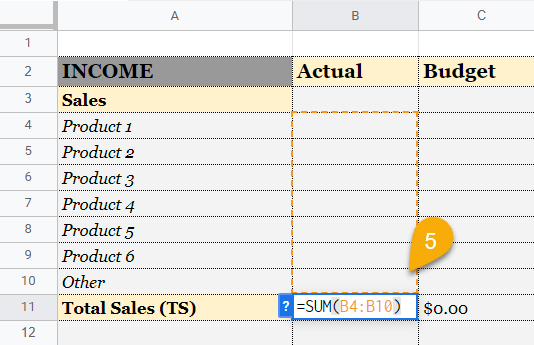 The SUM function