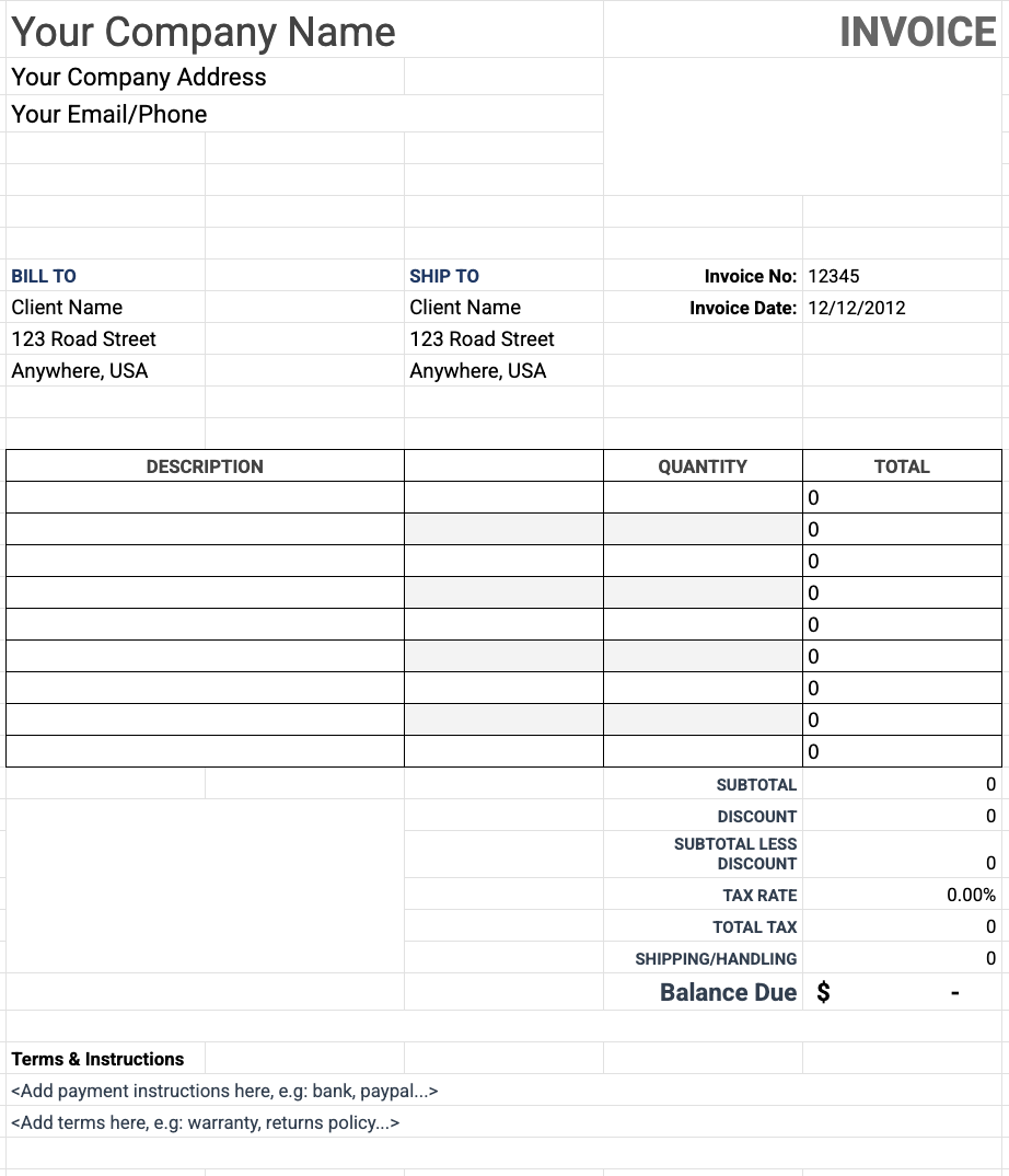 Top 5 Free Google Sheets Invoice Templates for 2025 - Spreadsheet Daddy