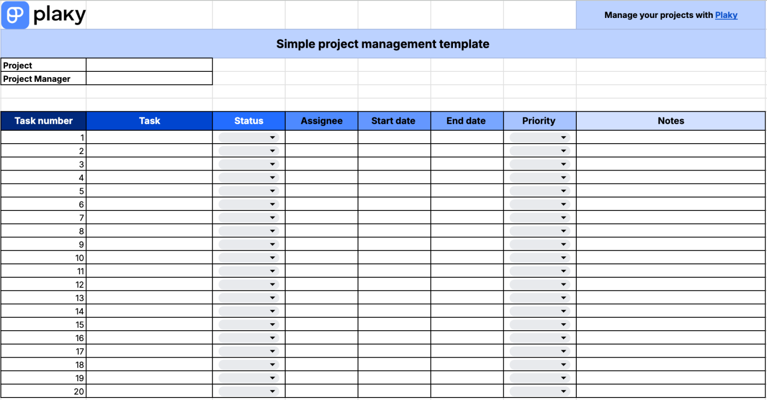 Free Google Sheets Project Plan Templates: Top 5 Picks for 2025 ...