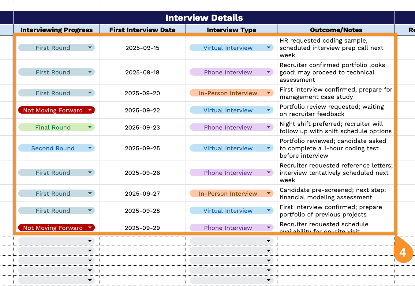 8☝️ Best Free Job Application Spreadsheet Templates (Google Sheets ...
