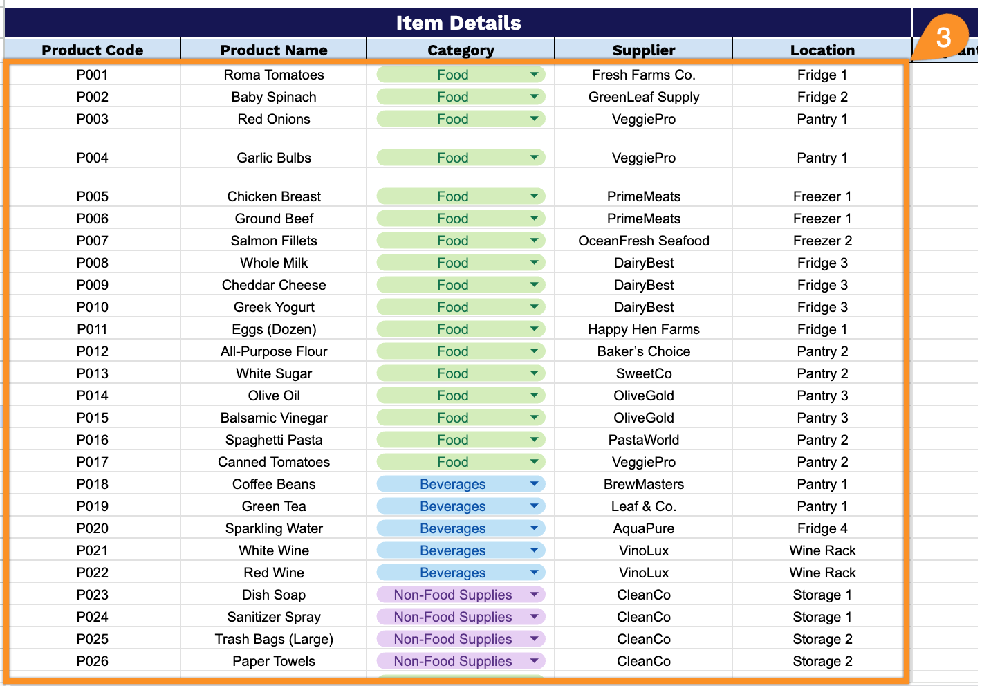 restaurant kitchen inventory template | google sheets... Free☝️ Restaurant Inventory Management Spreadsheet Template (Google ...