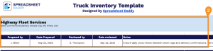 Example Inventory Truck Free☝️ Truck Inventory Spreadsheet Template (Google Sheets, Excel ...