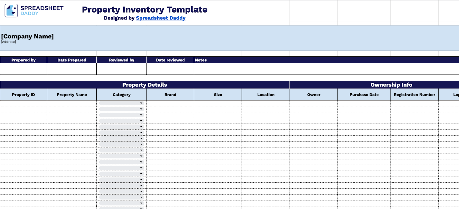 free property inventory template excel Images High... Free☝️ Property Inventory Spreadsheet Template (Google Sheets, Excel ...