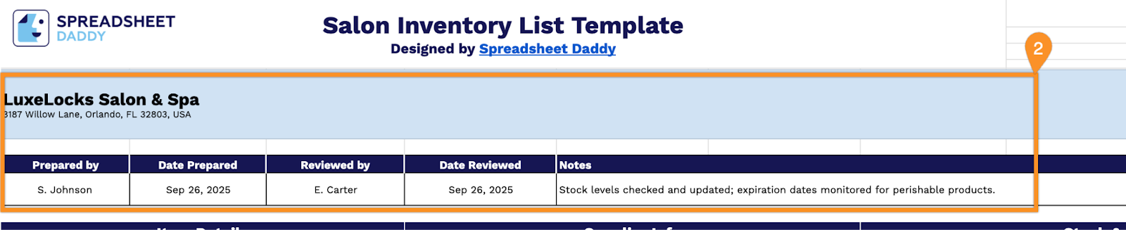 Free☝️ Salon Inventory Spreadsheet Template (Google Sheets, Excel ...