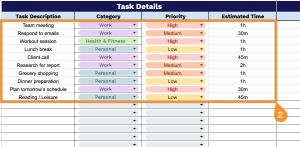 Free☝️ Daily Task Tracker Spreadsheet Template (Google Sheets, Excel ...