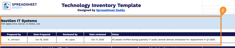 Free☝️ Technology Inventory Spreadsheet Template (Google Sheets, Excel ...