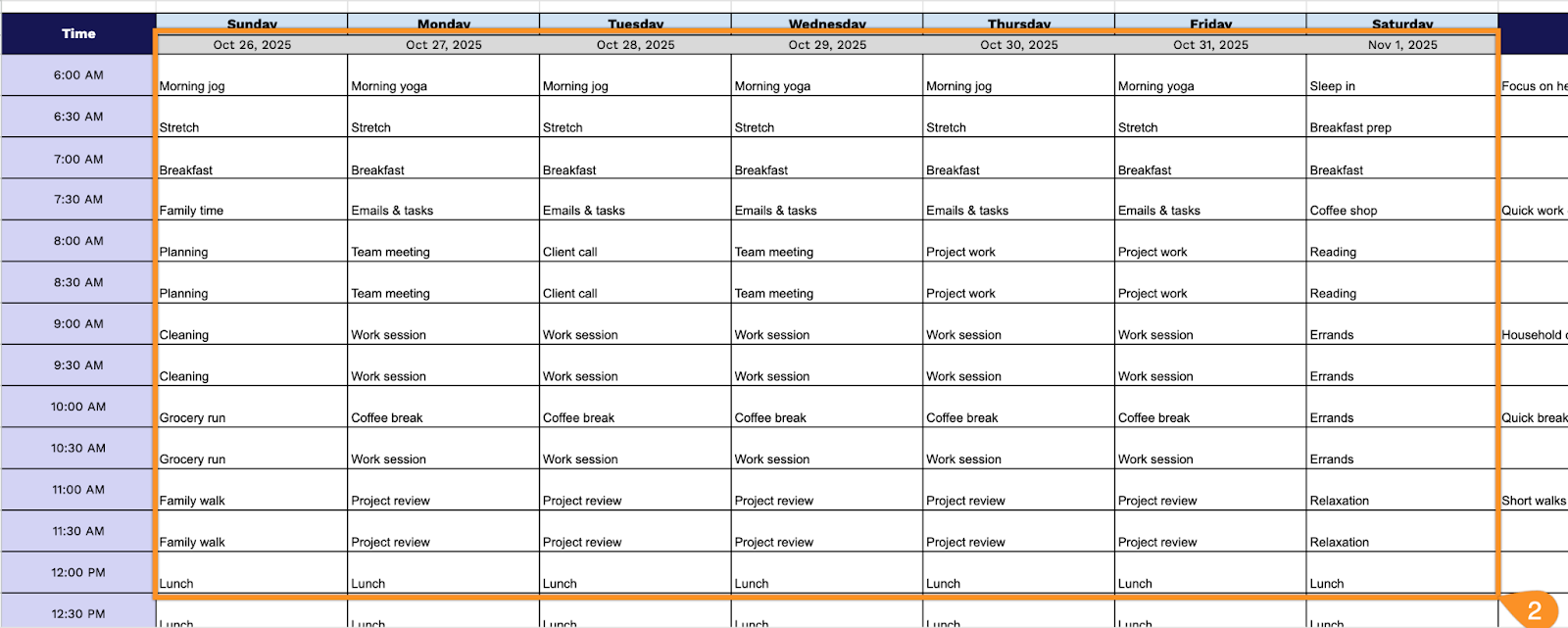 Free☝️ Weekly Calendar Template (Google Sheets, Excel, & PDF Downloads)
