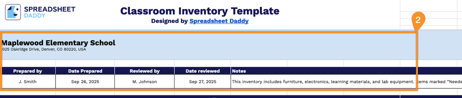 Free☝️ Classroom Inventory Spreadsheet Template (Google Sheets, Excel ...