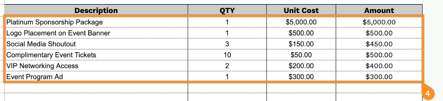 Free☝️ Sponsorship Receipt Template (Google Sheets, Excel, Word, Google ...
