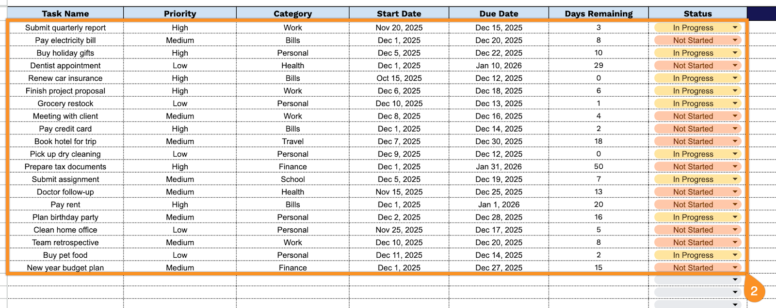 Free☝️ Due Date Template (Google Sheets, Excel, & PDF Downloads)