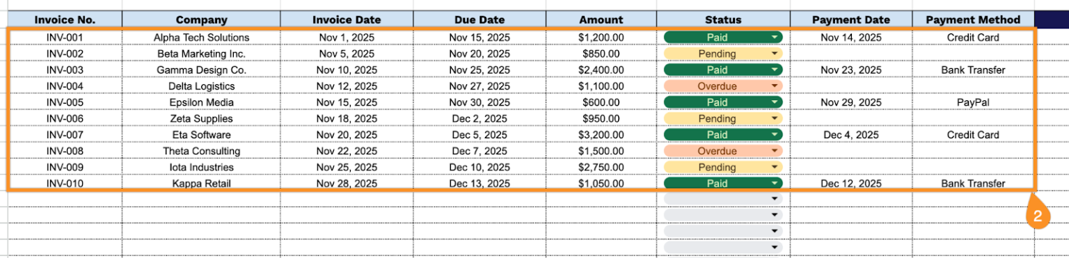Invoice Tracking Report Free☝️ Invoice Tracker Template (Google Sheets, Excel, & PDF Downloads)