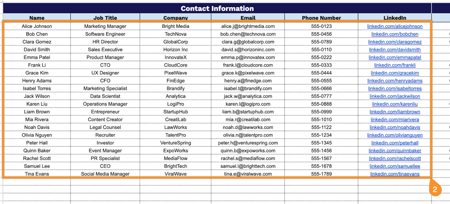 Free☝️ Networking Template (Google Sheets, Excel, & PDF Downloads)