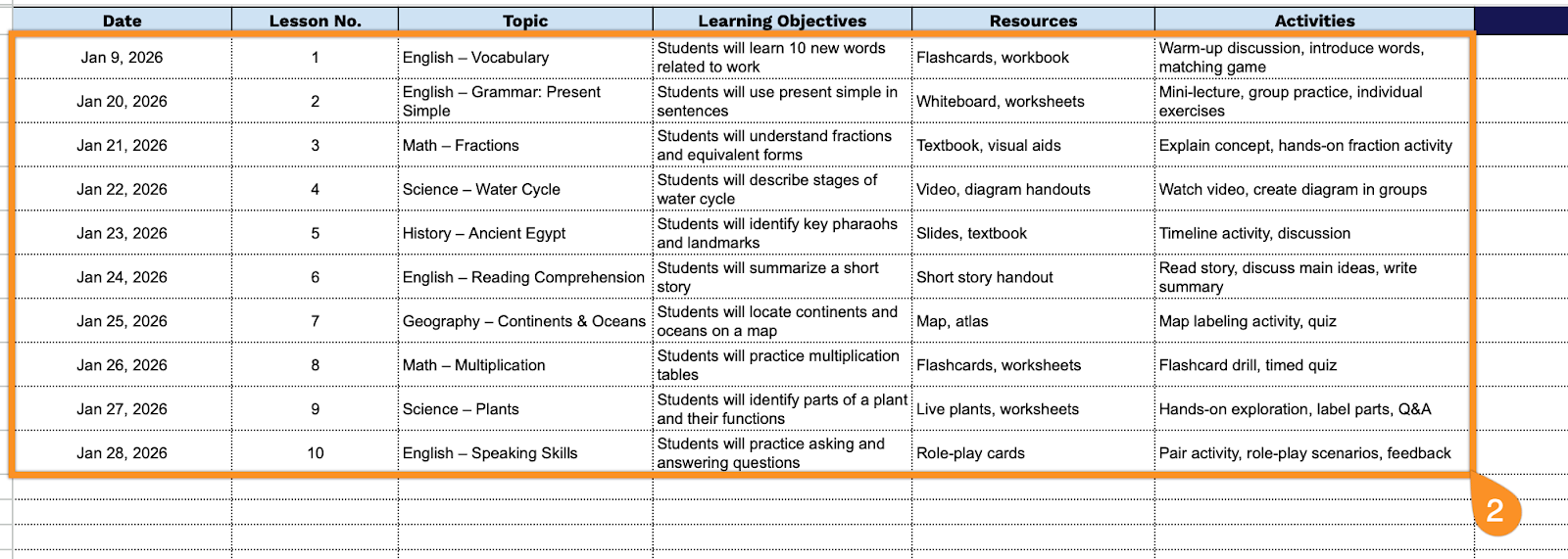 Free☝️ Lesson Plan Template (Google Sheets, Excel, & PDF Downloads)