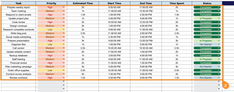 Free☝️ Task Template (Google Sheets, Excel, & PDF Downloads)