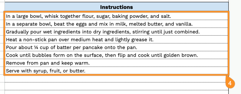 Recipe Example With Method Free☝️ Recipe Template (Google Sheets, Excel, Word, Google Docs, & PDF ...