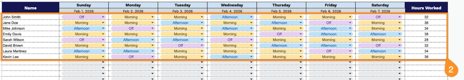 Free☝️ Roster Template (Google Sheets, Excel, & PDF Downloads)