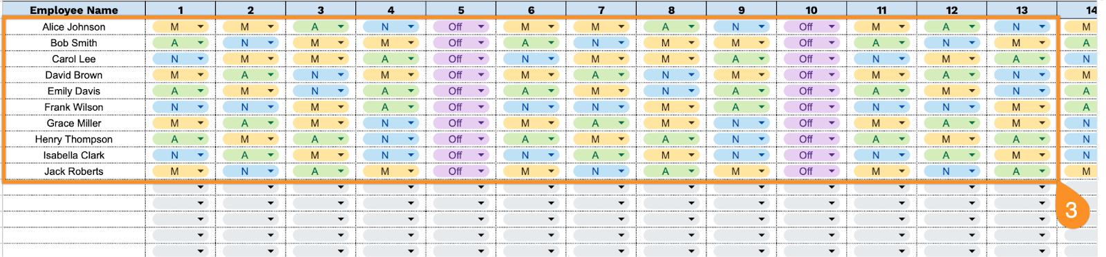 Free☝️ Monthly Employee Schedule Template (Google Sheets, Excel, & PDF ...