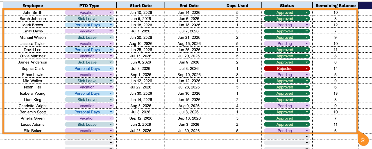 Free☝️ PTO Tracker Template (Google Sheets, Excel, & PDF Downloads)